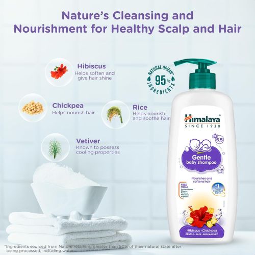 Himalaya Gentle Baby Shampoo | Mild & Tear-Free Formula | Safe for Newborns & Infants