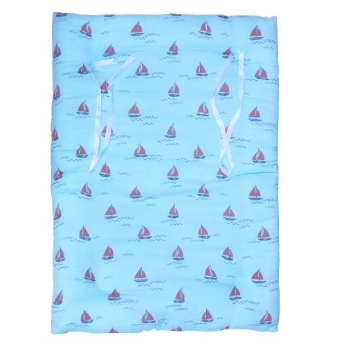 1ST STEP 100% Muslin Cotton Thick New Born Baby Bedding Mattress/Gadda Bed Set for Babies with 2 Side Bolster & Head Pillow