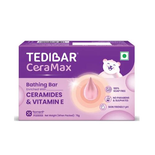 Tedibar Ceramax Baby Bathing Bar 75g | Mild Cleanser for Sensitive & Dry Skin