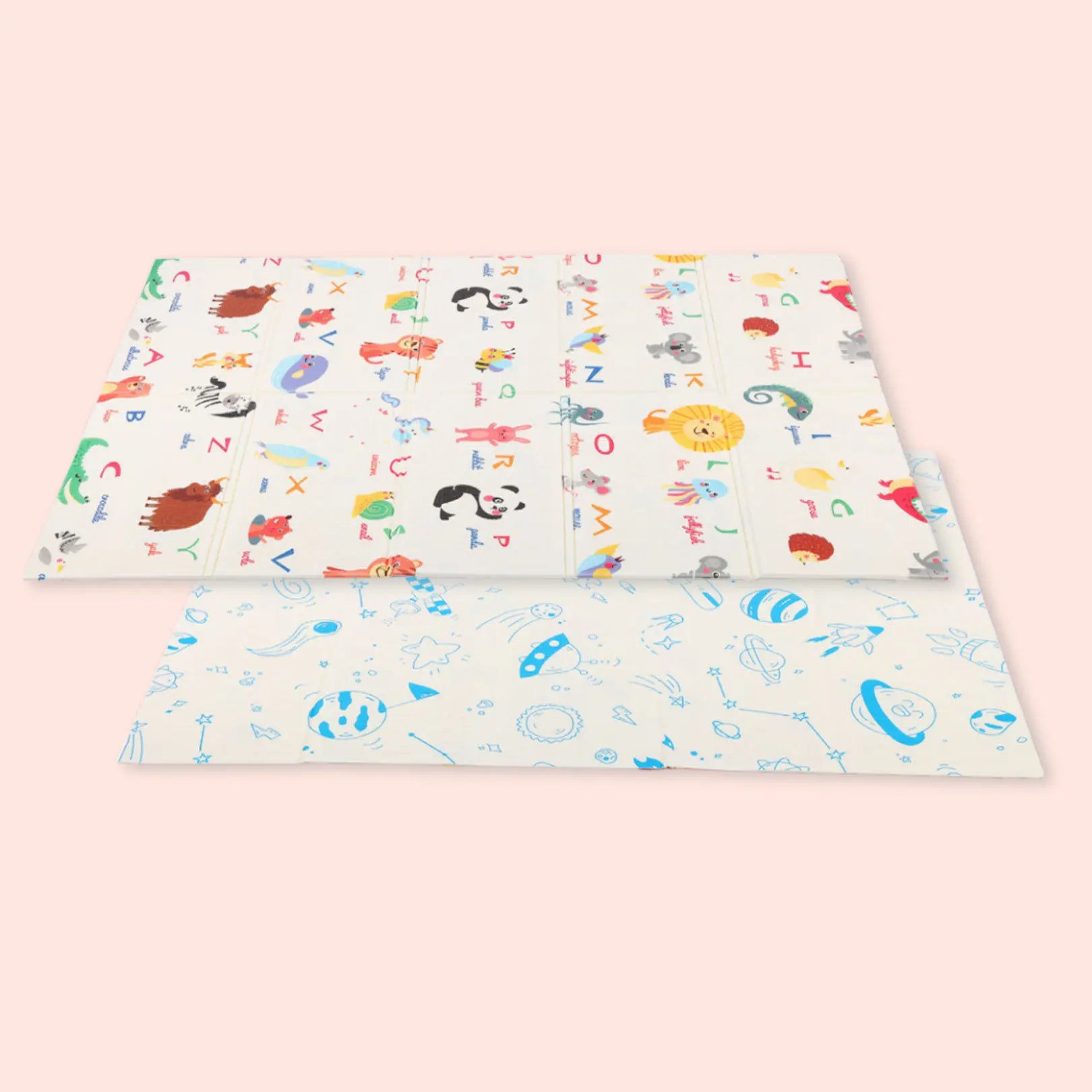 Reversible Baby Play Mat, Learning & Crawling Foldable Foam Mat (Large) babee D