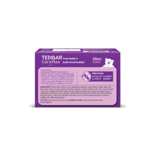 Tedibar Ceramax Baby Bathing Bar 75g | Mild Cleanser for Sensitive & Dry Skin