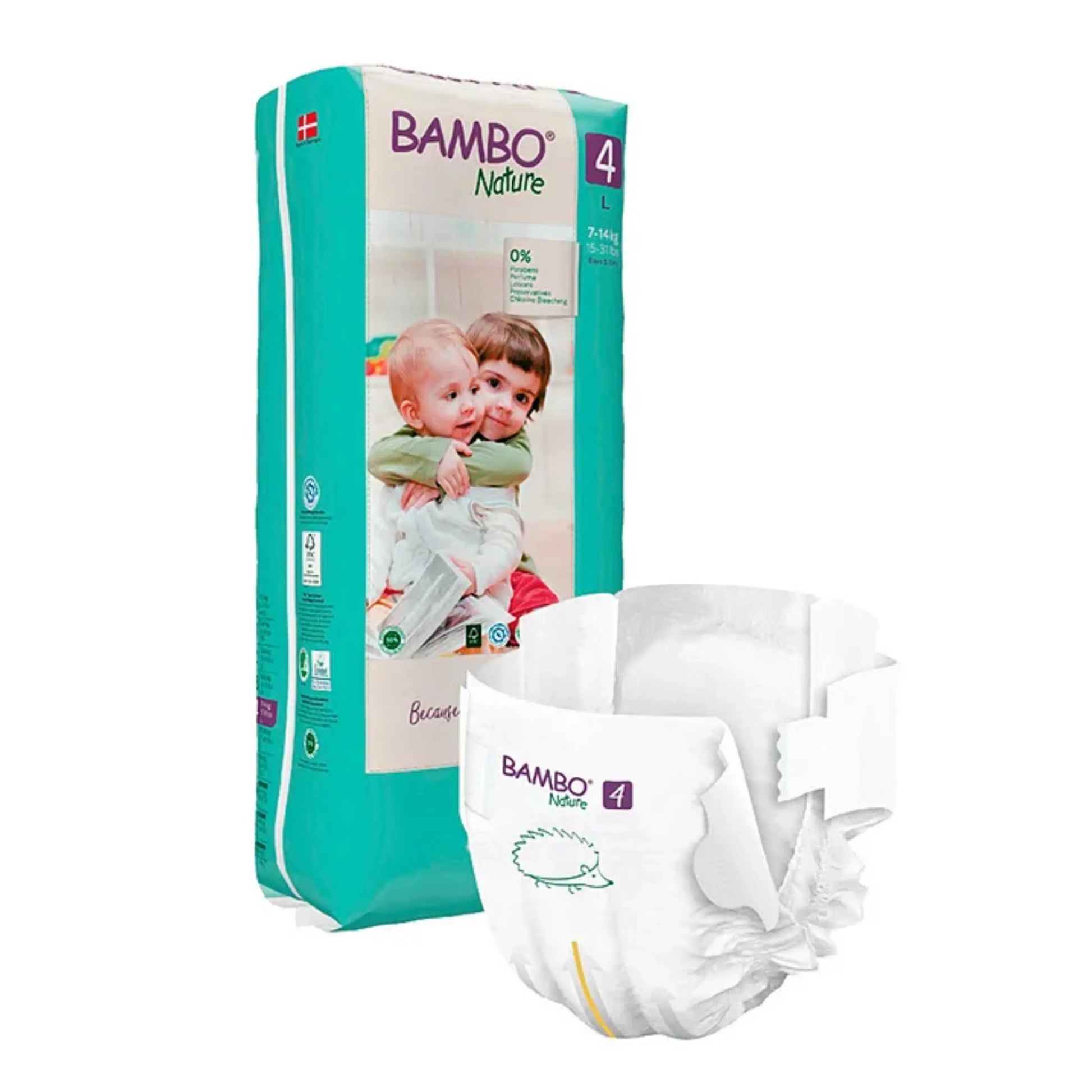 Bambo Nature Diapers Tape (L), 48Pcs  Tall Pack - (pack of 3) Bambo Nature