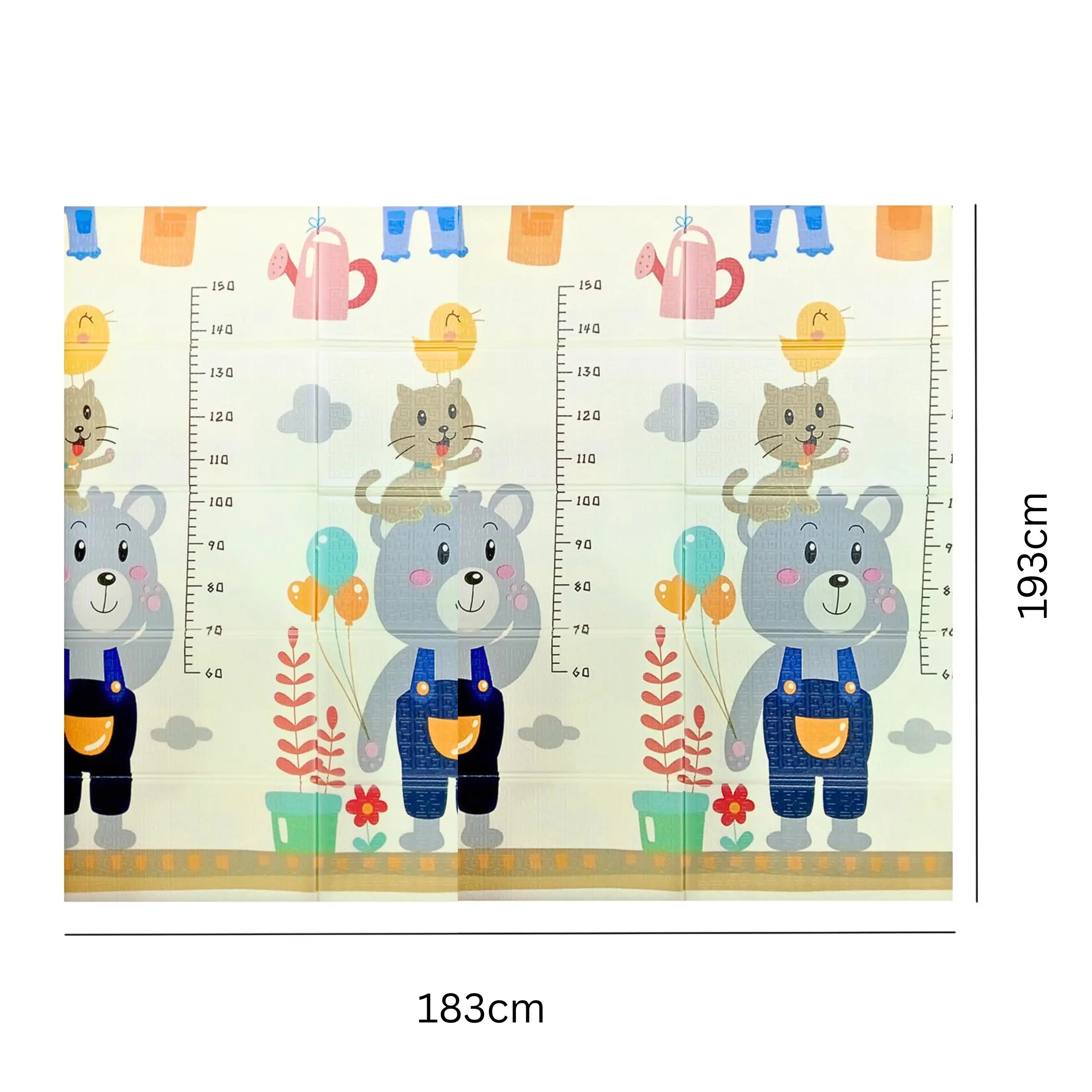 Reversible Baby Play Mat, Learning & Crawling Foldable Foam Mat (Large) babee D