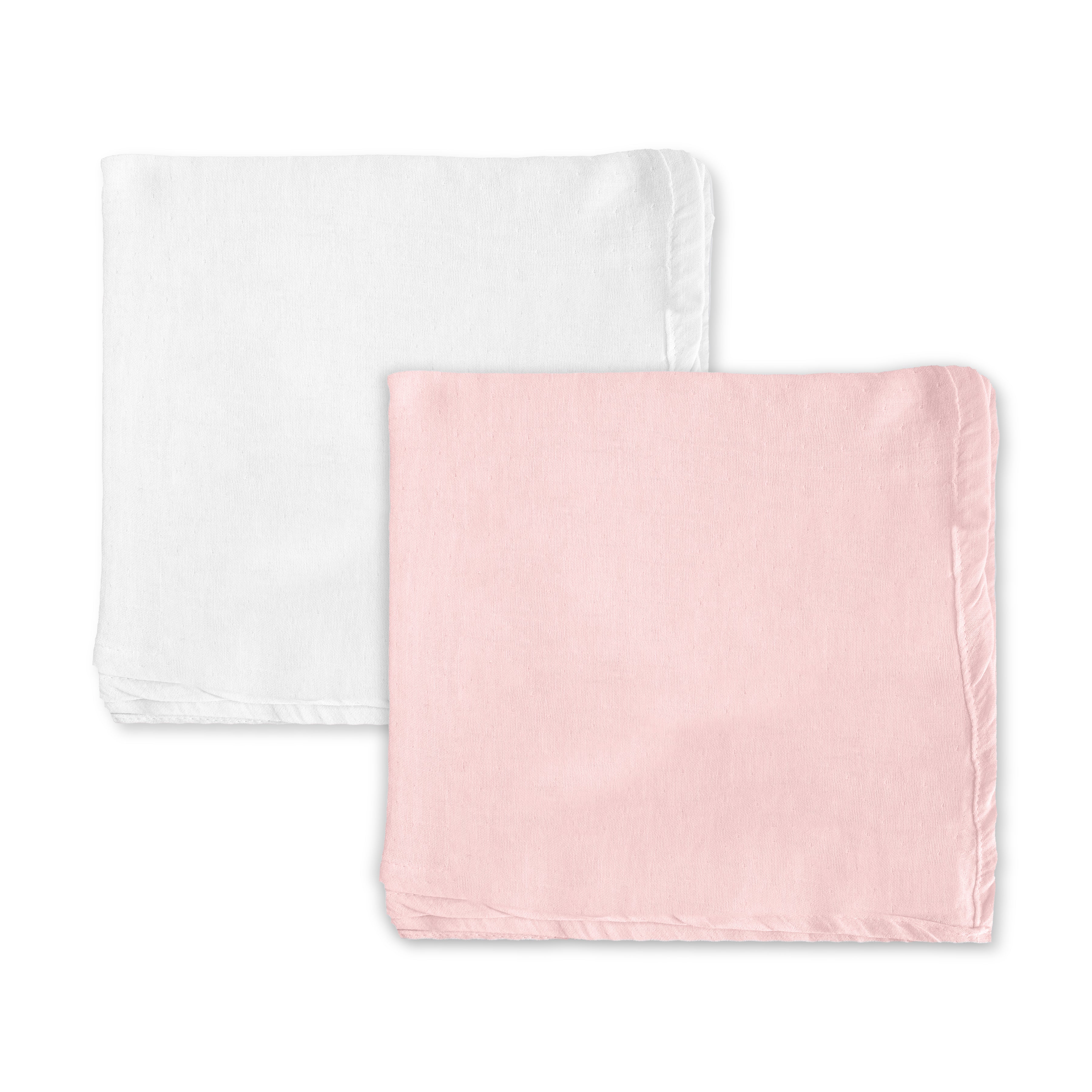 Organic 100% Cotton Baby Muslin Swaddle Cloth | Ultra-Soft & Breathable | 110×110 cm | Newborn–12 Months | Pack of 2