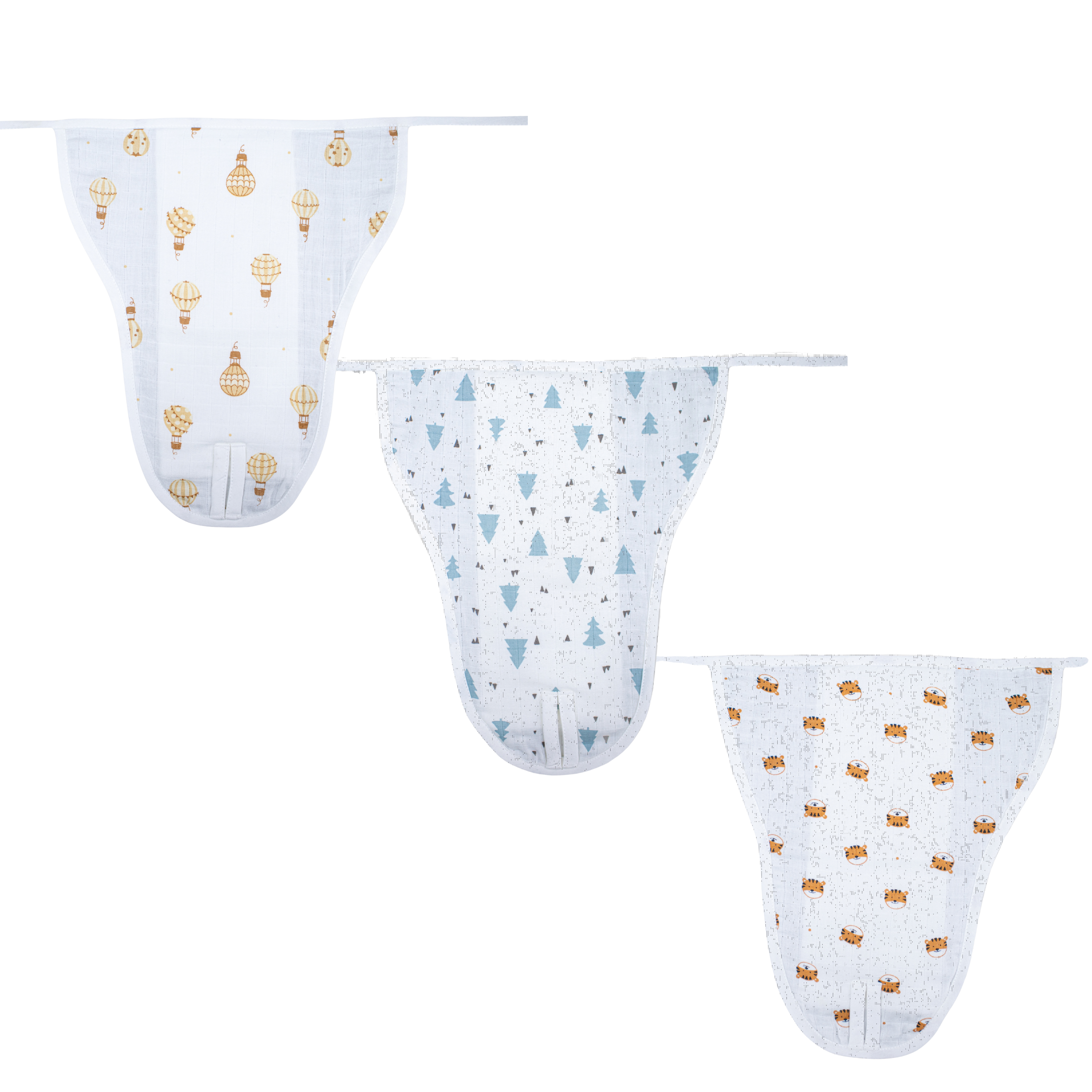 Muslin 5 layer Padded Nappy Set for Baby | 100% Cotton Soft & Reusable Langot | 5 Layer Washable Cloth Diapers for Newborns & Infants (Pack of 3)