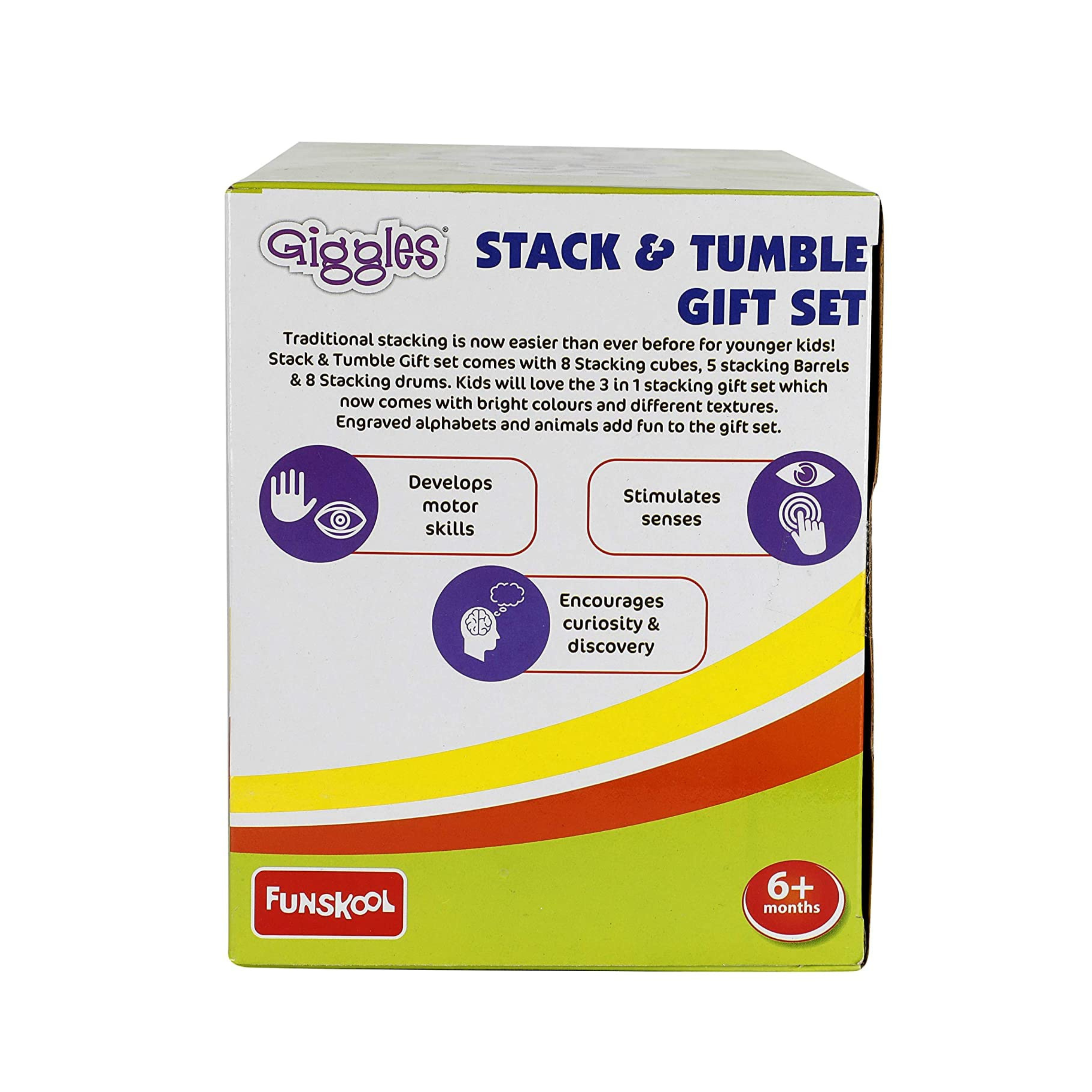 Funskool Giggles 3 in 1 Stack & Tumbler Toy Gift Set - 12m+