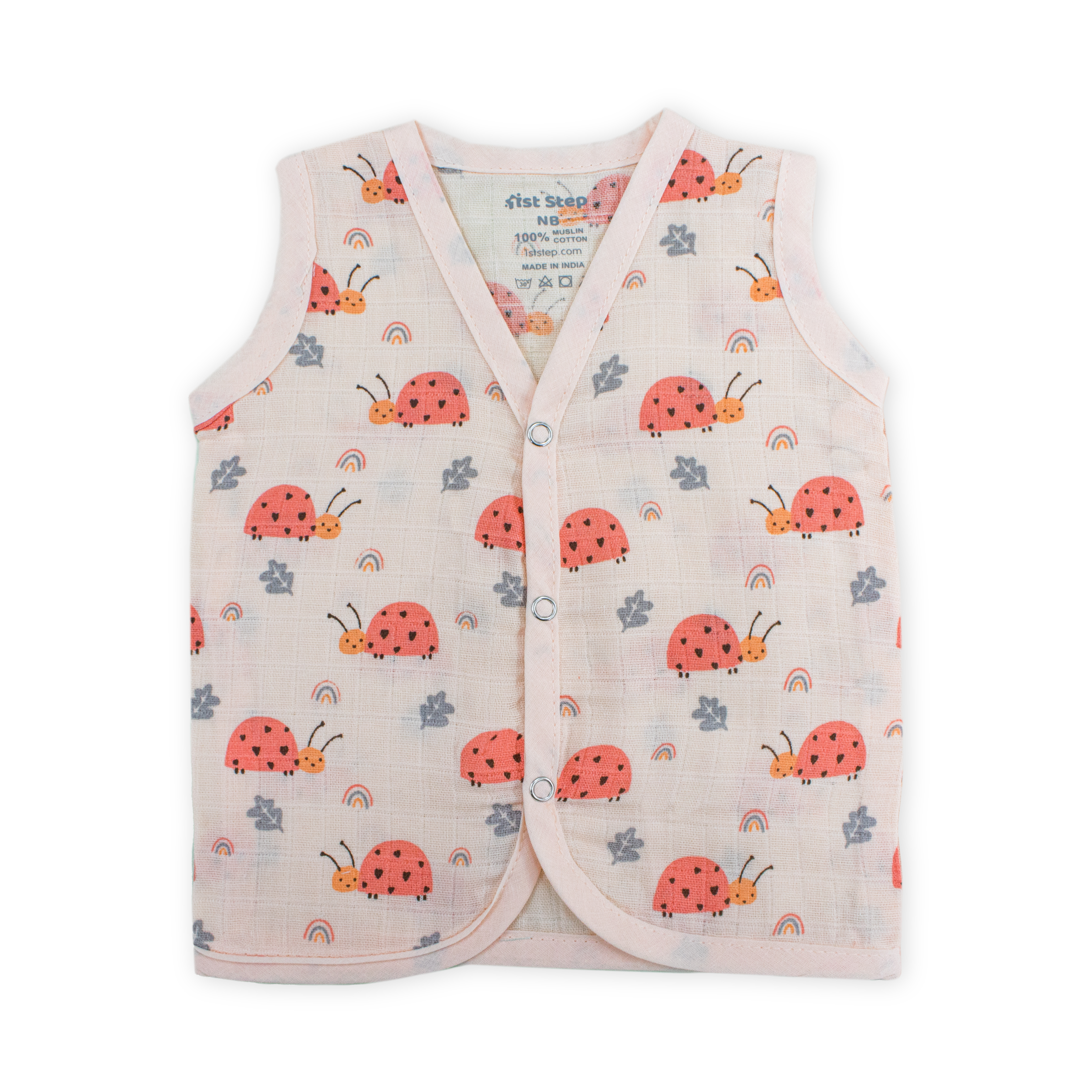 Muslin Button Type Jablas | Muslin Front Button Top For Babies