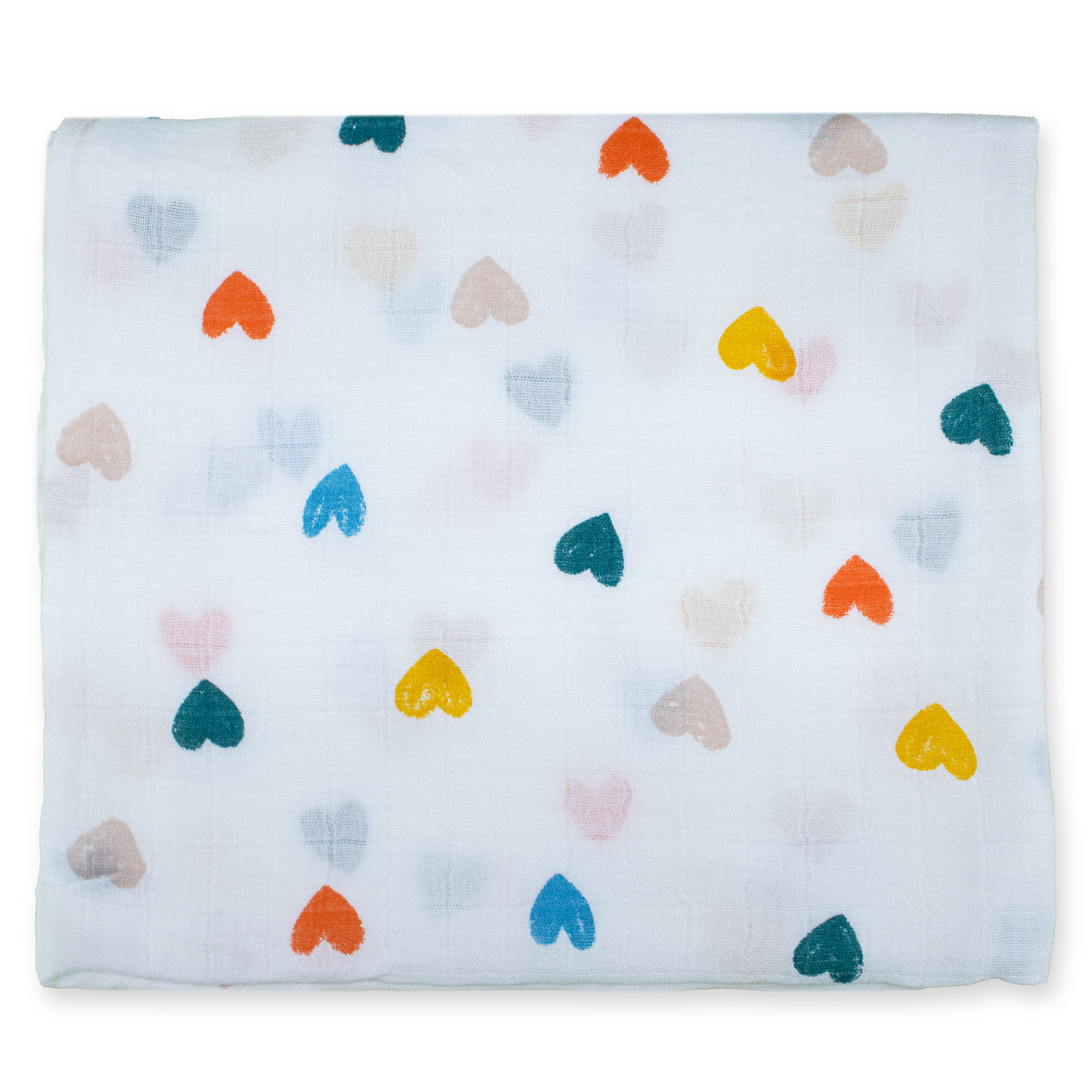 Organic 100% Cotton Baby Muslin Swaddle Cloth | Ultra-Soft & Breathable | 110×110 cm | Newborn–12 Months | Pack of 1