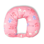 Breast Feeding & Nursing Pillow with Buckle Adjustment and also used as a pregnancy pillow 100% Organic Cotton - Pink bunny babee D