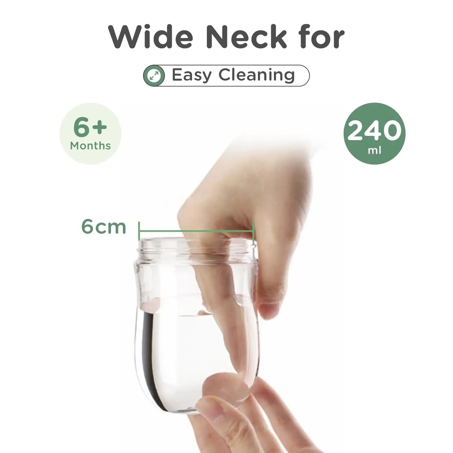 R for Rabbit Tritan Tweet 240 ml Baby Spout Cup for Kids | Twin Handle Non Toxic BPA Free Soft Silicone Spout Sipper Bottle | Leak Proof Drinking Sippy Cup for 6+ Month Infant Baby Boy & Girl (Green) R for Rabbit