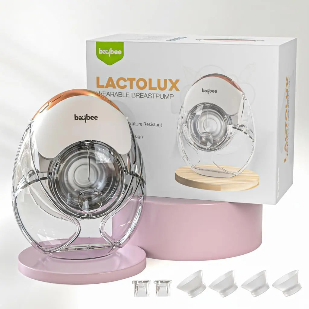 Baybee Lactolux Wearable Electric Breast Pump | 3 Modes & 12 Level Enhanced Suction Power | Smart LED Display with USB Charging & Massage Mode | Leak-Proof | Quiet & Compact, Cordless 450MmHg/50HZ, 150ml BPA-Free Milk Cup baybee