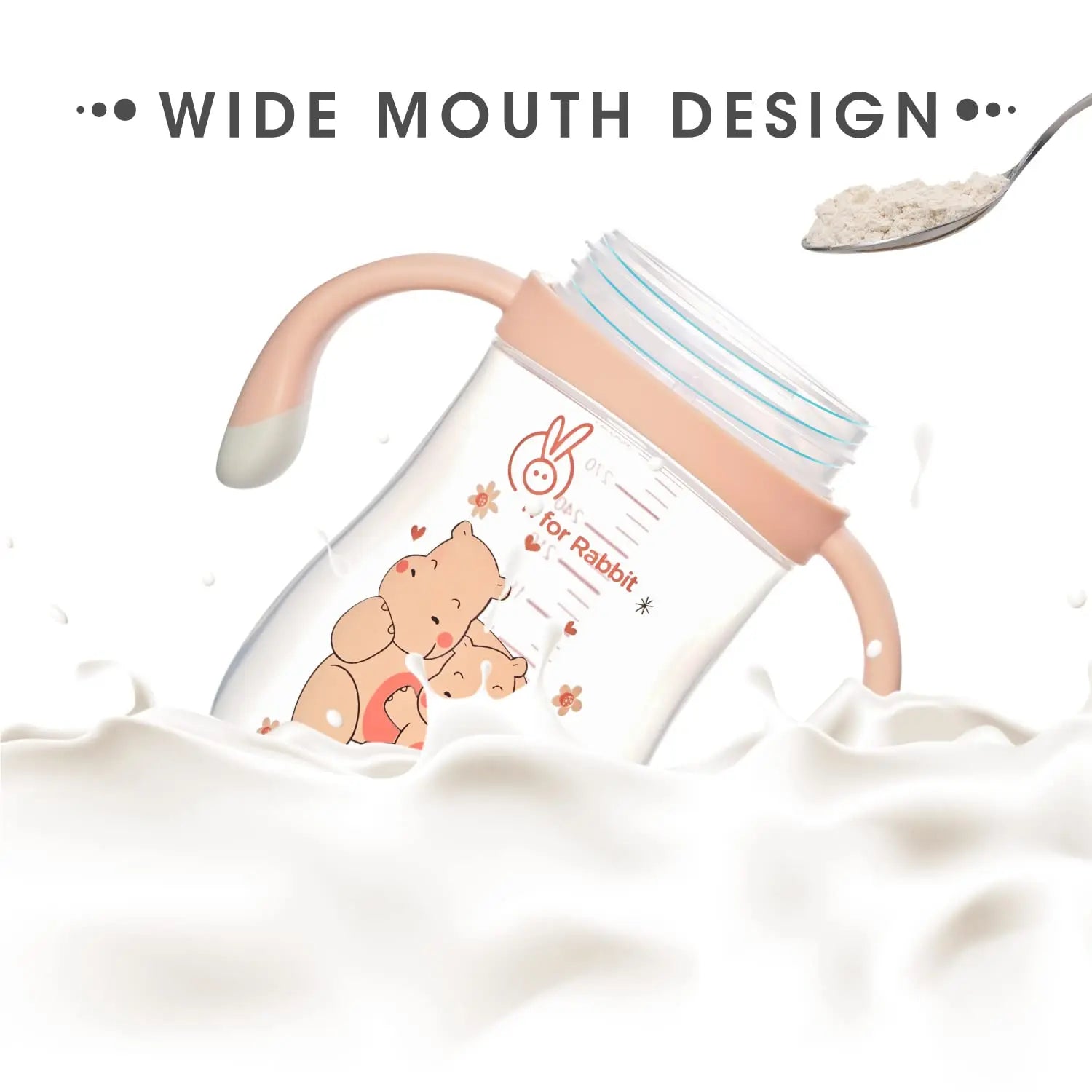 R for Rabbit Premium Hippo Baby Straw Sipper Bottle |10 fl oz | Anti Spill Sippy Cup with Soft Silicone Straw BPA Free & Non-Toxic for Baby or Kids of 12 Months -(300 ml Yellow) R for Rabbit