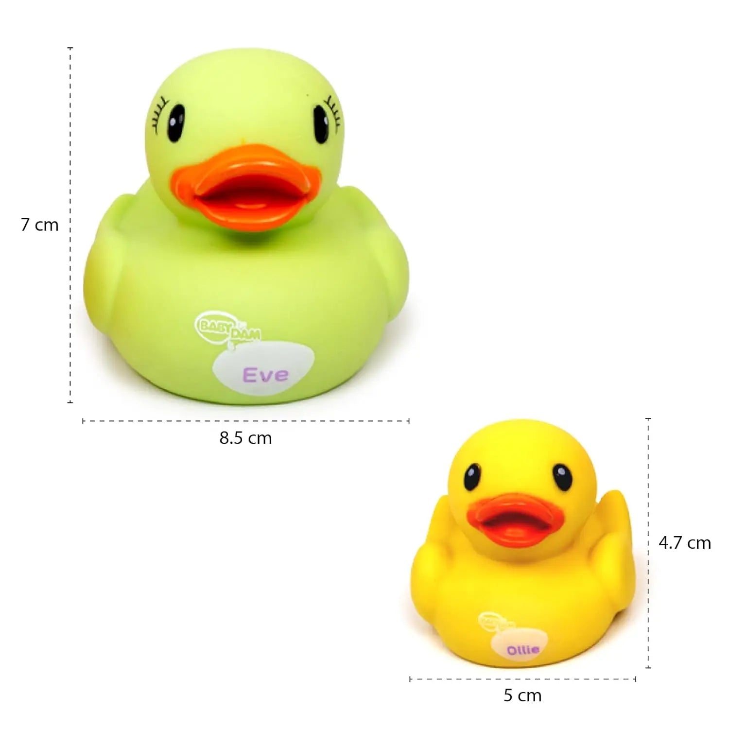 Funskool Giggles Dazzling Duck Family Squeakers , Multicolor Duck Squeakers,Ages : 6 Months, Natural squeaking Sound, Pack of 5, Infant Toys Giggles Funskool