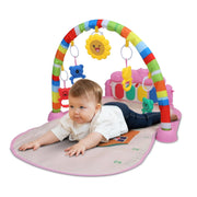 Baybee Piano Play Gym Mat for Babies, Activity Playgym for Baby with 5 Hanging Toys, Music & Lights | Playing Mat for New Born Baby | Indoor Play Gym for Babies 0 to 12 Months Boy Girl (Pink) baybee