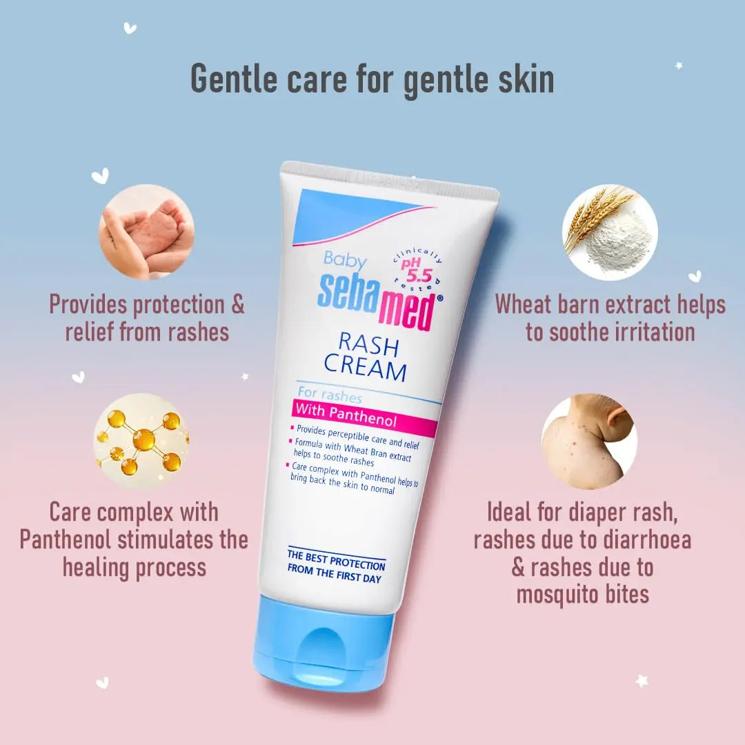 Septic Rash Cream Sebamed Rash Cream For Rashes With Panthenol - (100ml) - babee D