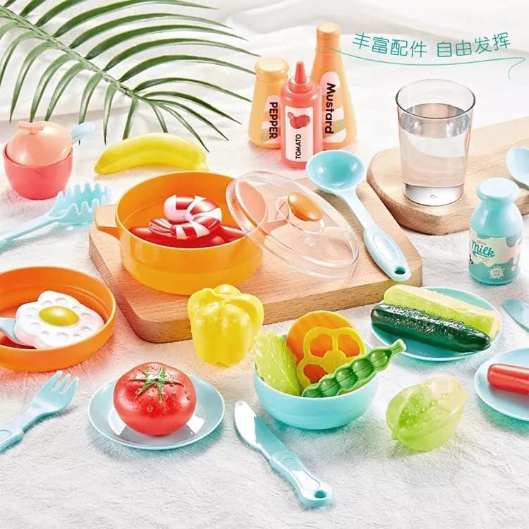 Storio Toys Kitchen Set for Kids Girls Big Cooking Set Light and Sound Pretend Play Toy Battery Operated with Accessories - Pink