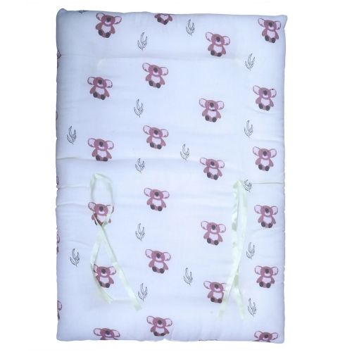 1ST STEP 100% Muslin Cotton Thick New Born Baby Bedding Mattress/Gadda Bed Set for Babies with 2 Side Bolster & Head Pillow