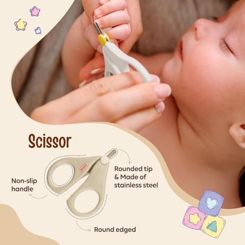 LuvLap 7-in-1 Baby Grooming Kit | Nail Cutter, Scissor, Brush, Comb, Tweezers & Filer | Newborn 0m+