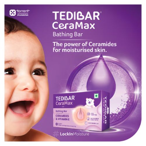 Tedibar Ceramax Baby Bathing Bar 75g | Mild Cleanser for Sensitive & Dry Skin
