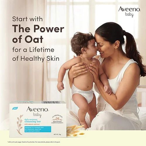 Aveeno Daily Moisture Cleansing Bar | Soap-Free Gentle Cleanser for Dry & Sensitive Skin