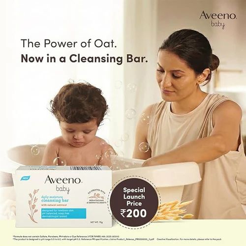 Aveeno Daily Moisture Cleansing Bar | Soap-Free Gentle Cleanser for Dry & Sensitive Skin