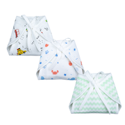 Muslin 5 layer Padded Nappy Set for Baby | 100% Cotton Soft & Reusable Langot | 5 Layer Washable Cloth Diapers for Newborns & Infants (Pack of 3)