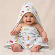 Muslin Baby Hooded Towel 75x75 cm – Ultra Soft Cotton Muslin Newborn Bath Towel with Hood | Lightweight, Breathable & Gentle