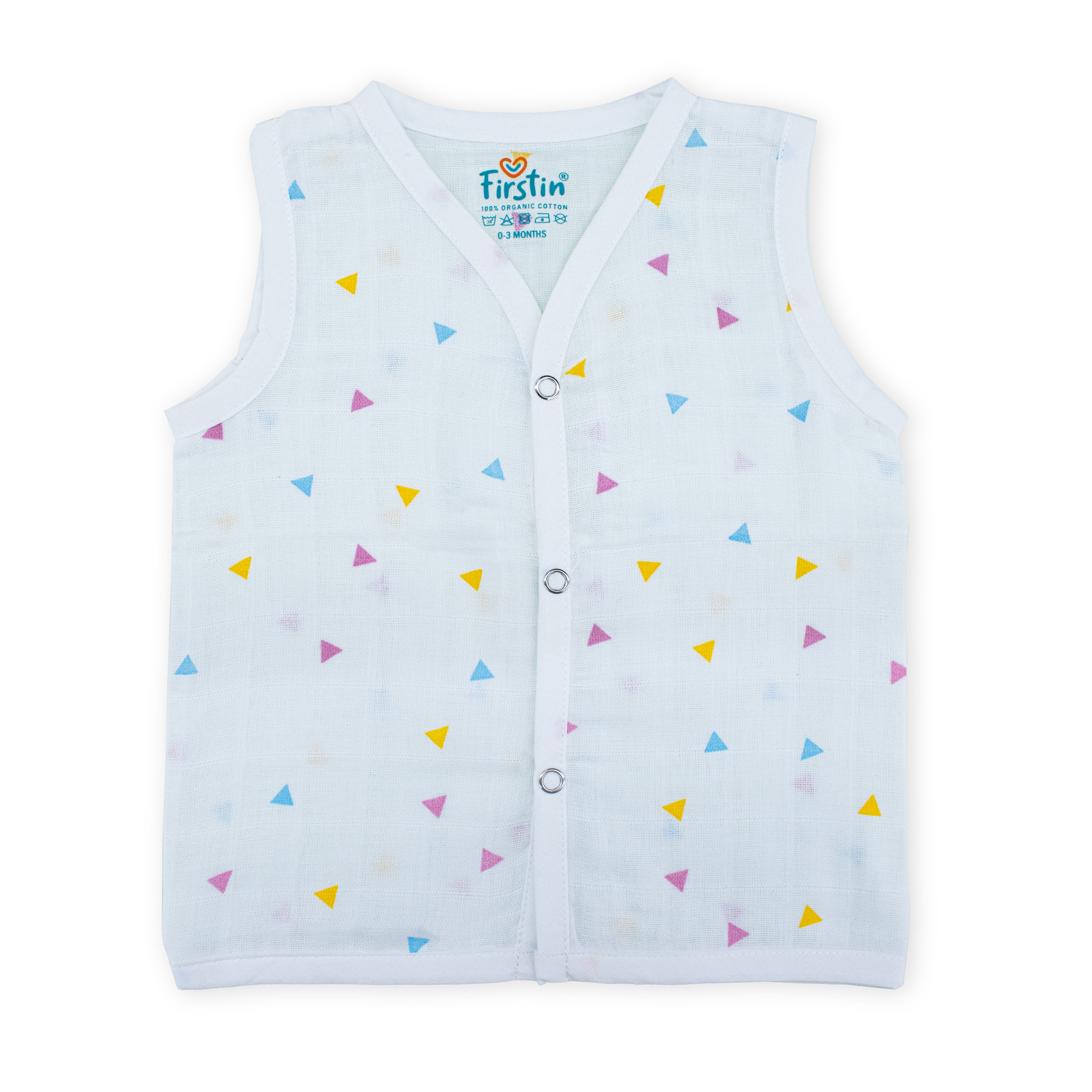 Muslin Button Type Jablas | Muslin Front Button Top For Babies