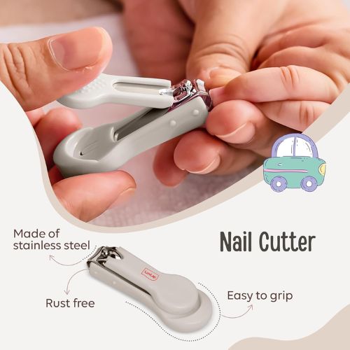 LuvLap 4-in-1 Baby Nail Grooming Kit | Scissor, Clipper, Tweezer & Nail Filer | Newborn 0m+