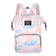 Mee Mee Baby Diaper Bag | Stylish Maternity Backpack | Large Capacity to Carry all Baby Needs | Use for Traveling, Occasion | Durable & Multifunctional (Orange Abstract) Mee Mee