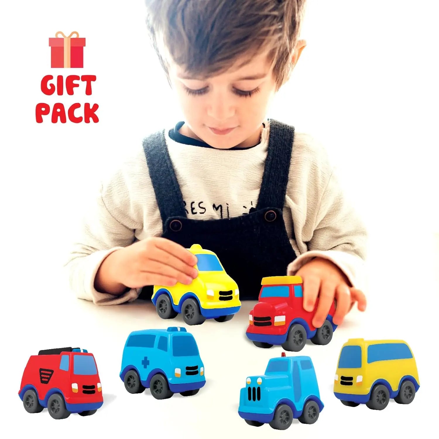 Funskool Giggles - Mini Vehicles City Series, Push and go Multicolor, Combo Pack, Gift Set, for 18 Months and Above. Giggles Funskool