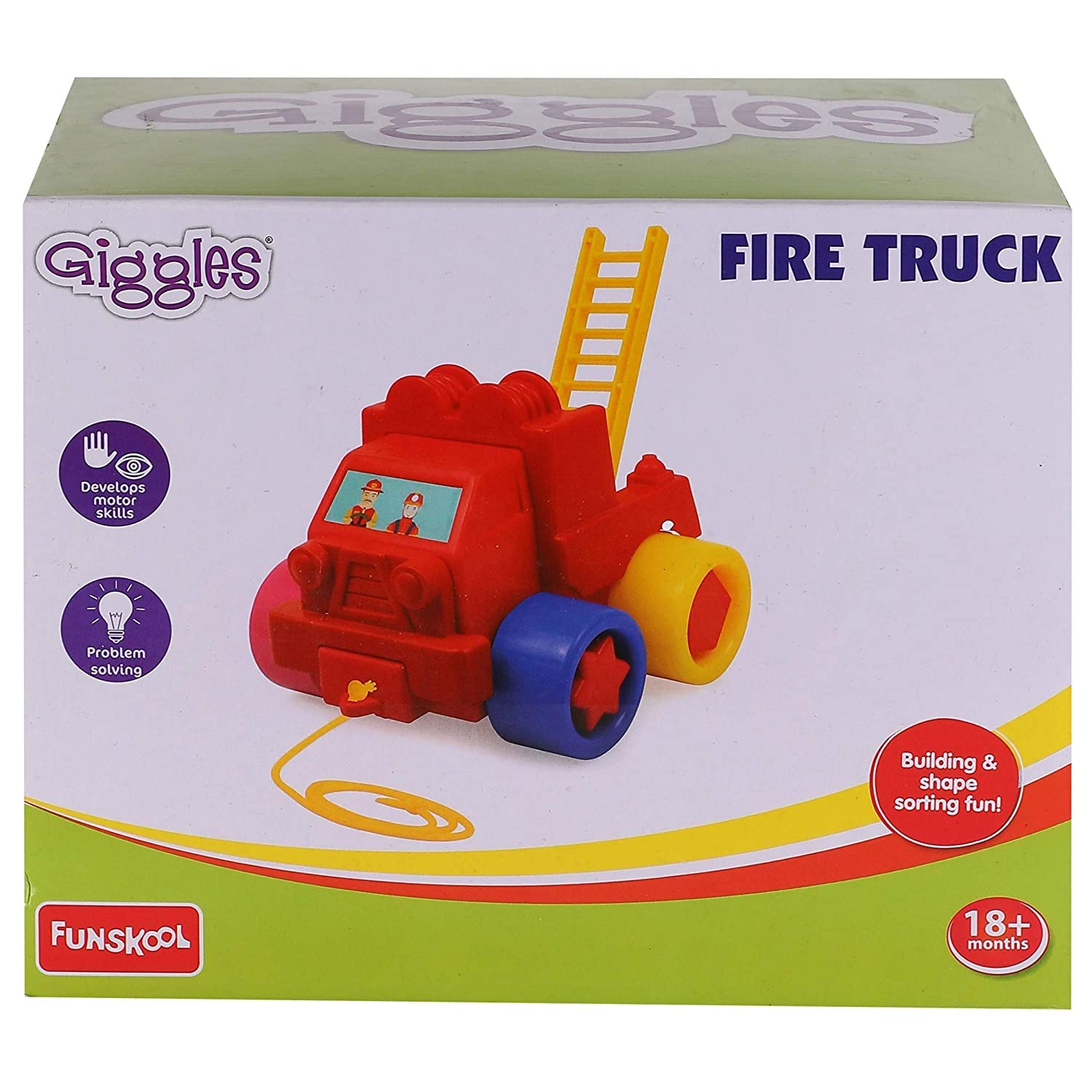 Giggles Fire Truck Pull Along Toy - 18m+