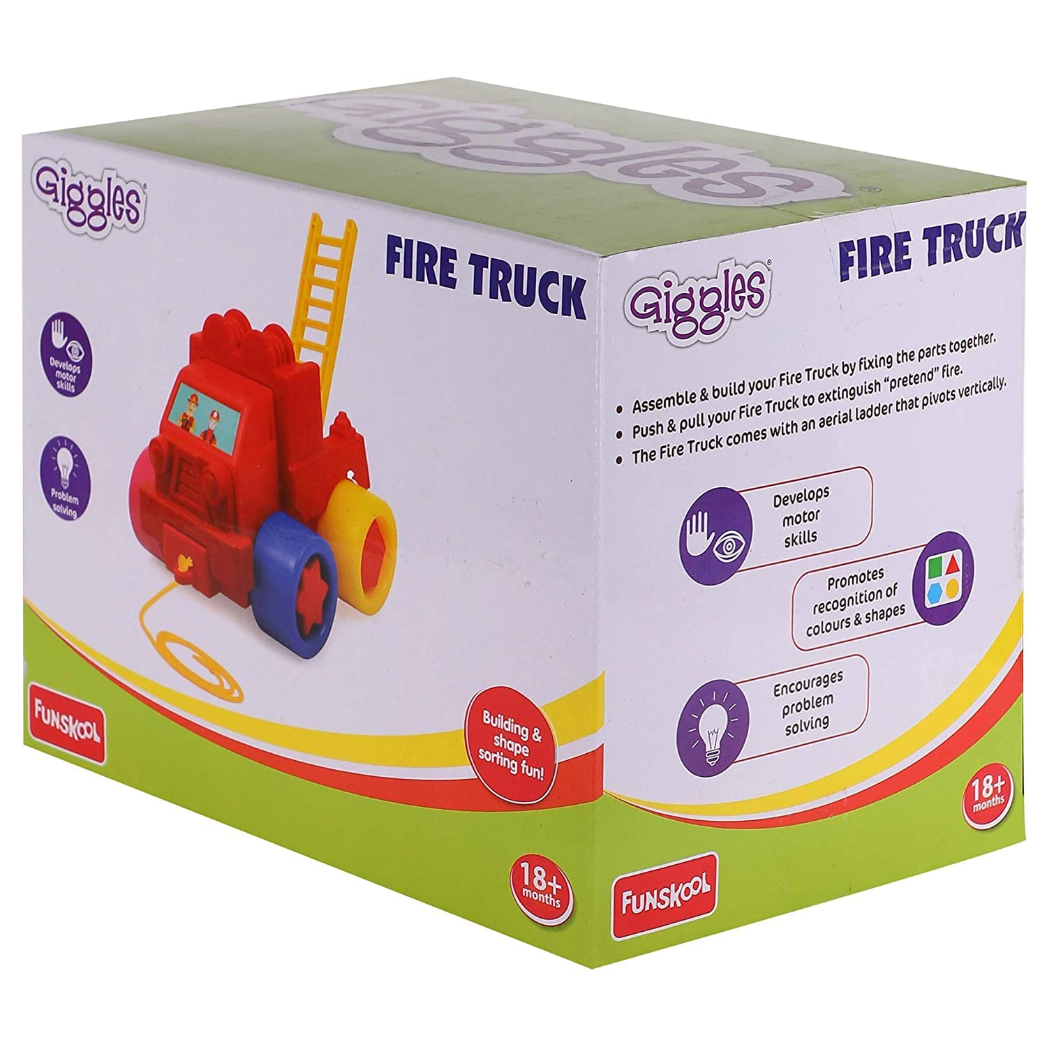 Giggles Fire Truck Pull Along Toy - 18m+