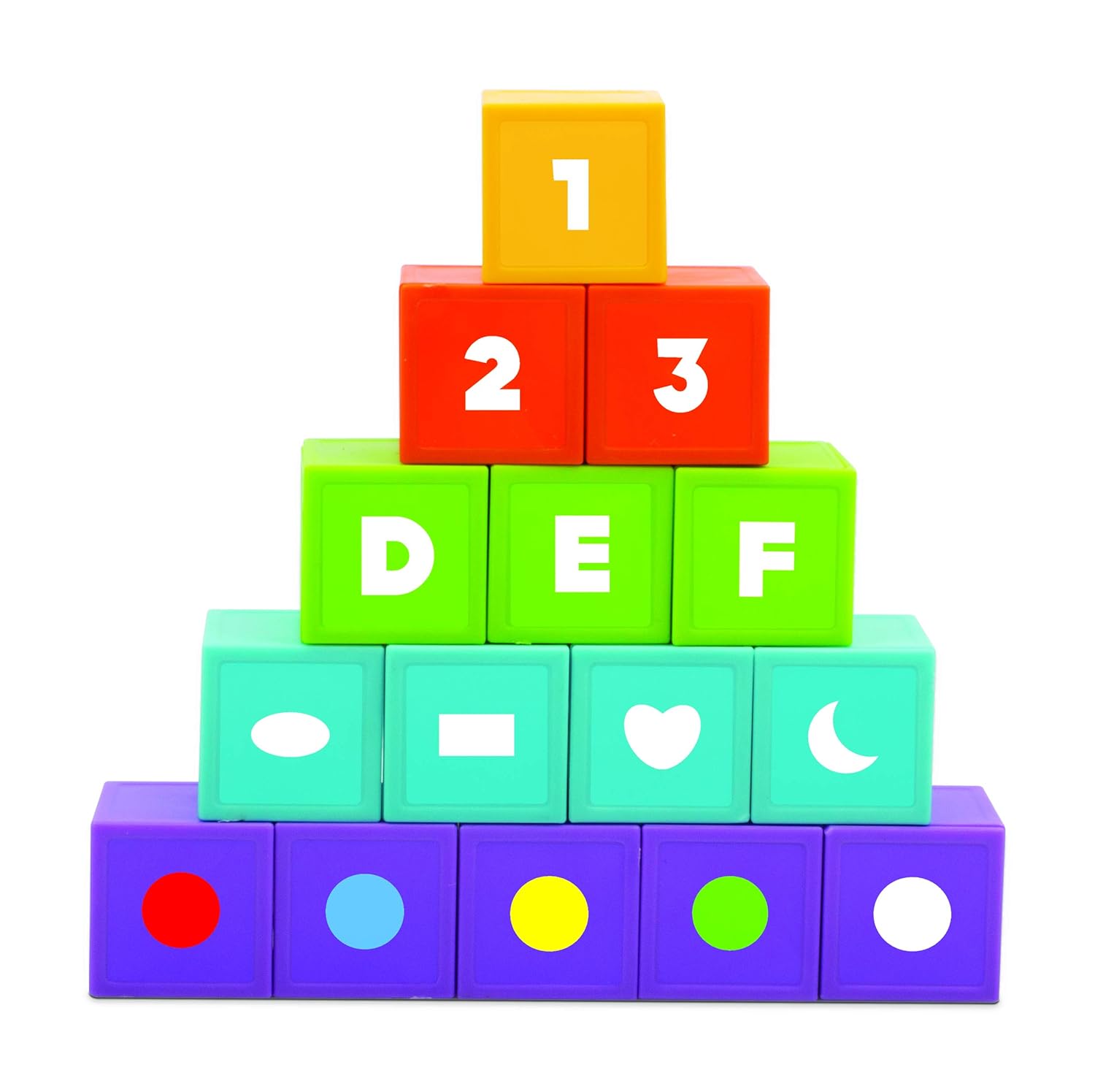 Funskool Giggles, Learning Blocks, Educational Blocks, Teaches Alphabet, Numbers, Shapes & Colours, 3 Years & Above, Preschool Toys, Multicolor