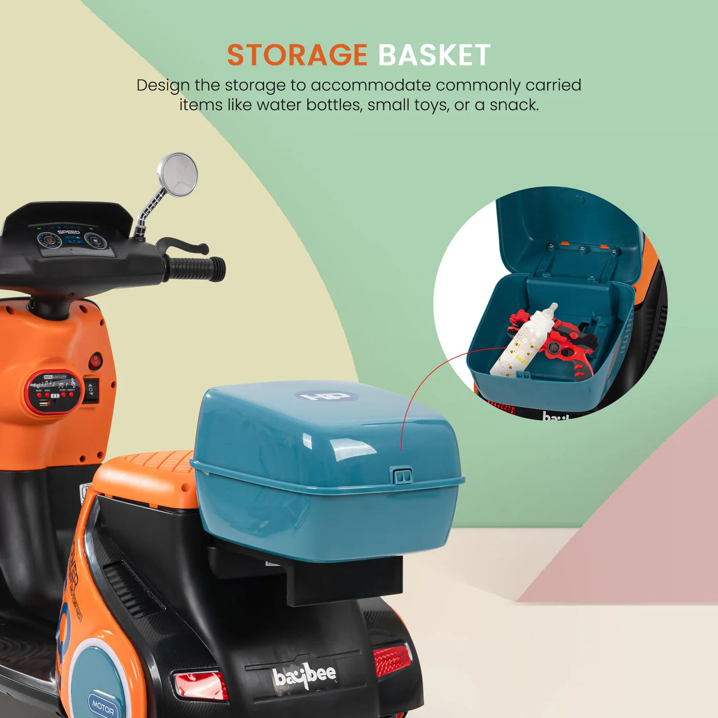 Baybee Daft Rechargeable Battery Operated Bike for Kids