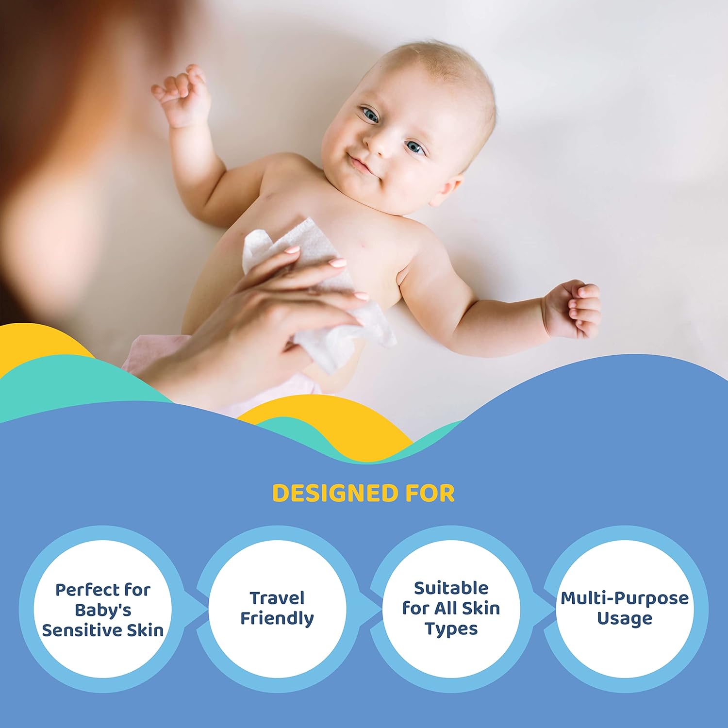 1st Step 99% Pure Water Baby Wipes with lid | Plant Based - 100% Biodegradable Wipes for Babies | Super Thick Polyester Free wet Wipes for Baby I Paraben Free with Aloevera & Calendula Extract | Alcohol Free Baby wipes |72 pcs
