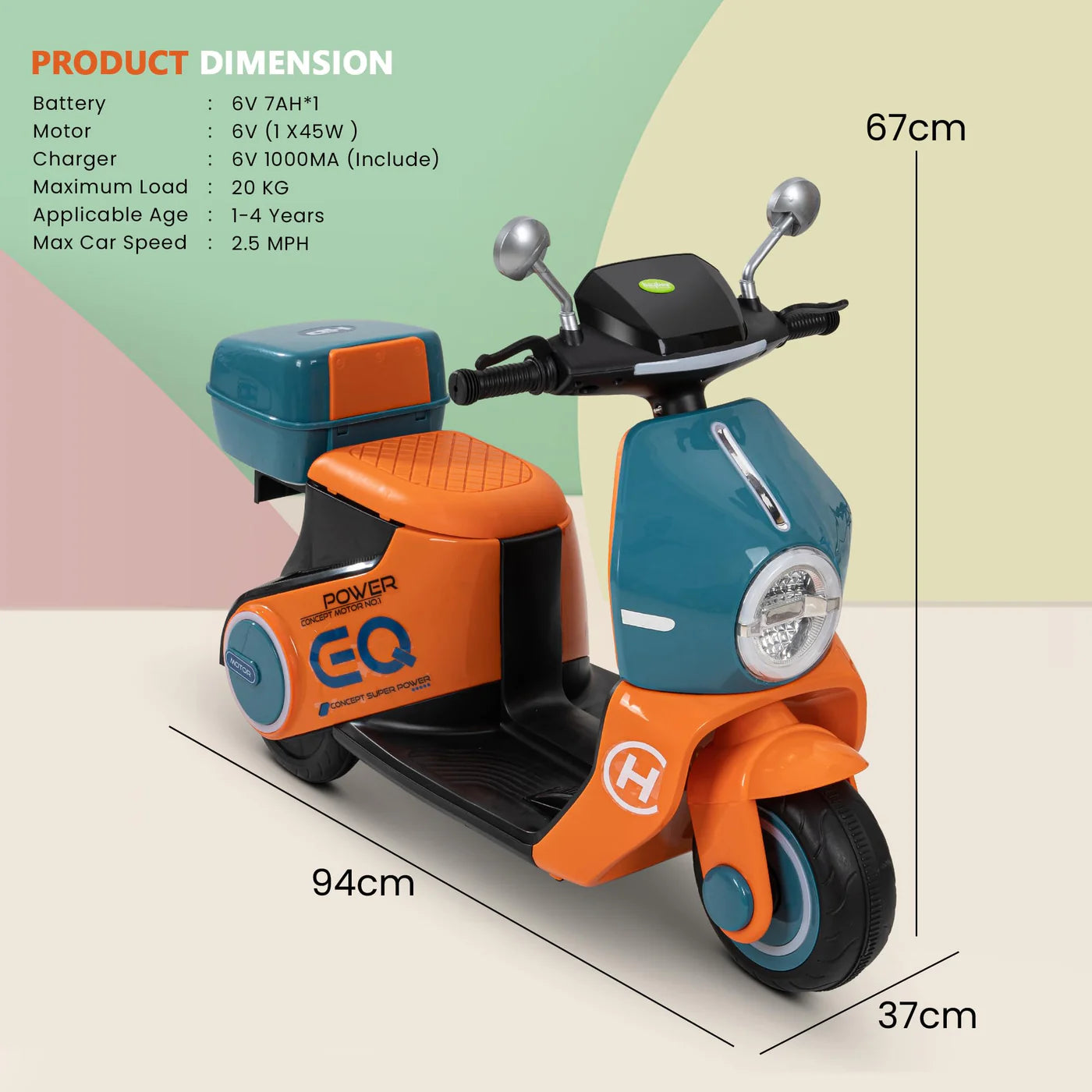 Baybee Daft Rechargeable Battery Operated Bike for Kids
