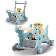 Playgro 2 In 1 Puppy Baby Rocking Chair For Kids|Baby Rocker Rider Toy For Kids With Food Tray, Seat Belt & Backrest|Baby Dining Rocking Chair For Babies Indoor Outdoor 12+months Boys Girls - Blue