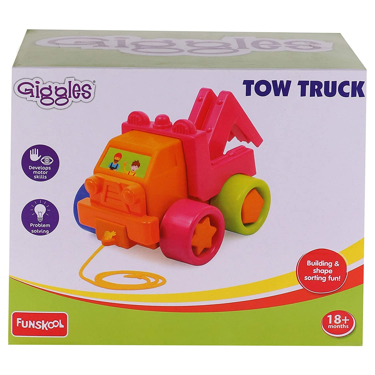 Giggles Vehicles Tow Truck Toy - 18m+
