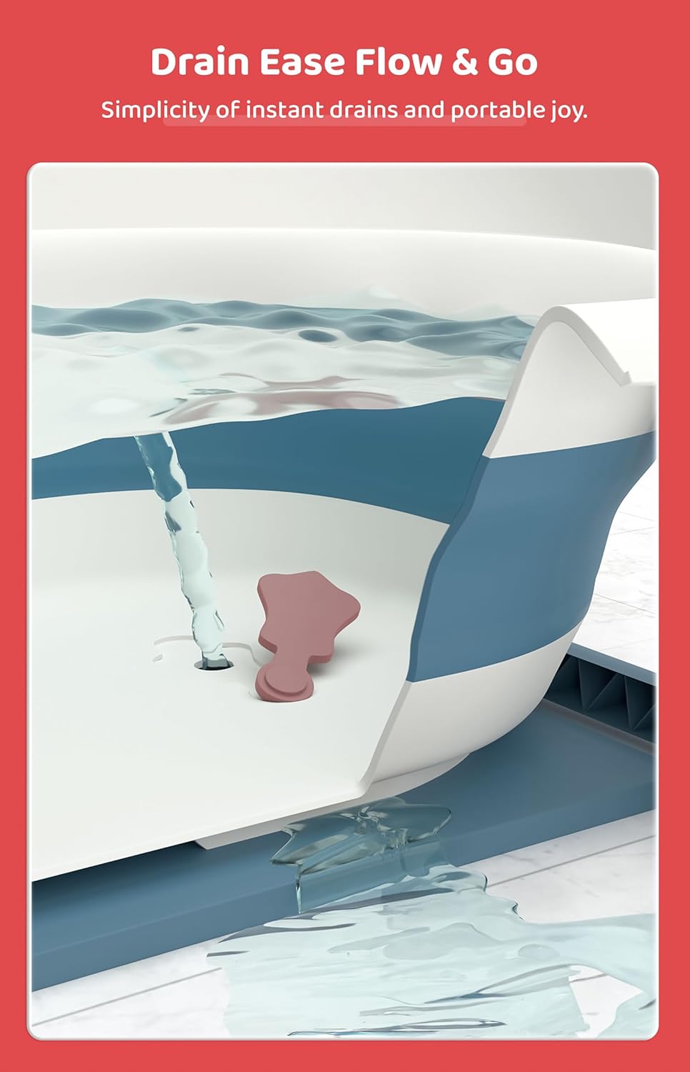 StarAndDaisy Baby Bath Tub for 0 to 5 Years/Bath Tub for Kids 0-3 Years, Tub for Girls & Boys with Soap Tray, Easy to Store (BT-Blue).
