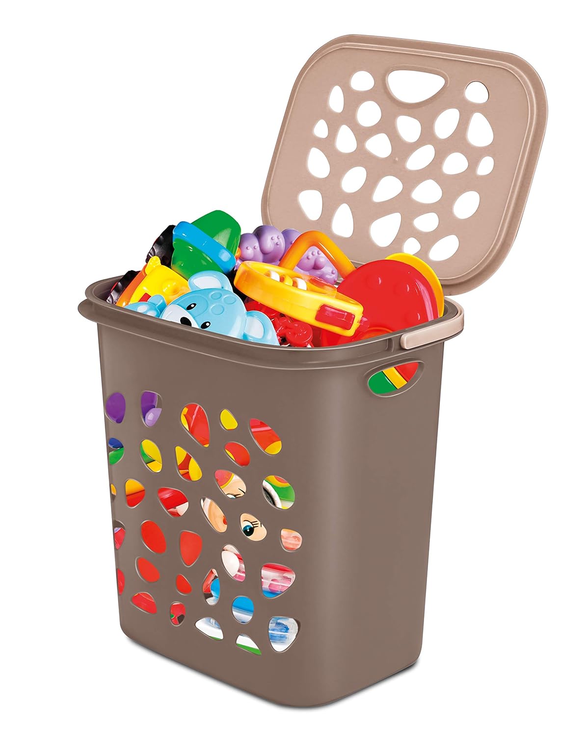 Milton Hamper Laundry/Toy Organizer Basket, 35 liters, Brown