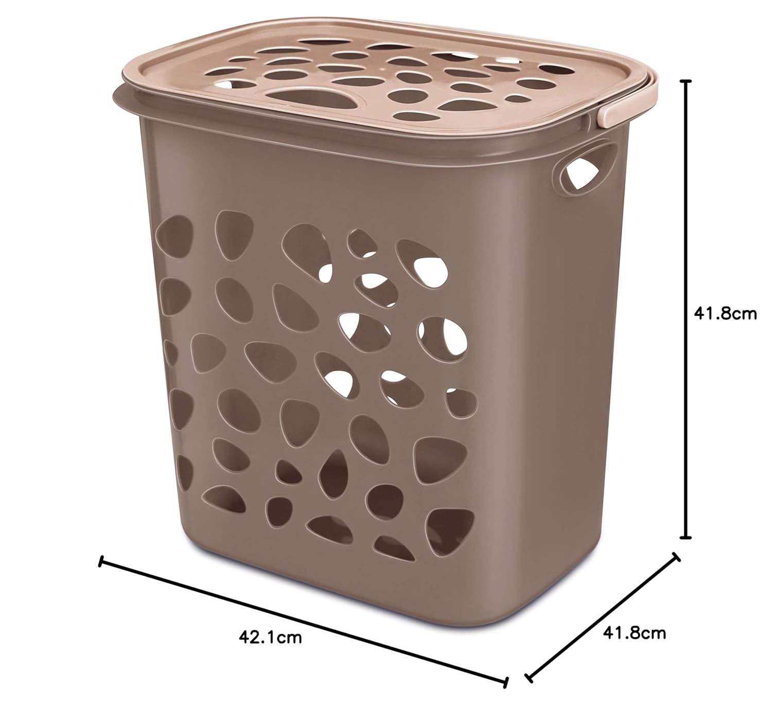 Milton Hamper Laundry/Toy Organizer Basket, 35 liters, Brown
