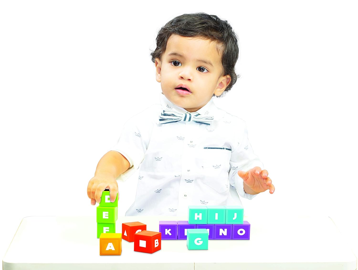 Funskool Giggles, Learning Blocks, Educational Blocks, Teaches Alphabet, Numbers, Shapes & Colours, 3 Years & Above, Preschool Toys, Multicolor