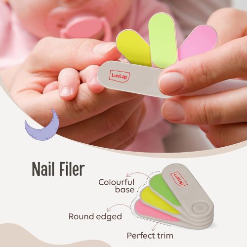 LuvLap 4-in-1 Baby Nail Grooming Kit | Scissor, Clipper, Tweezer & Nail Filer | Newborn 0m+