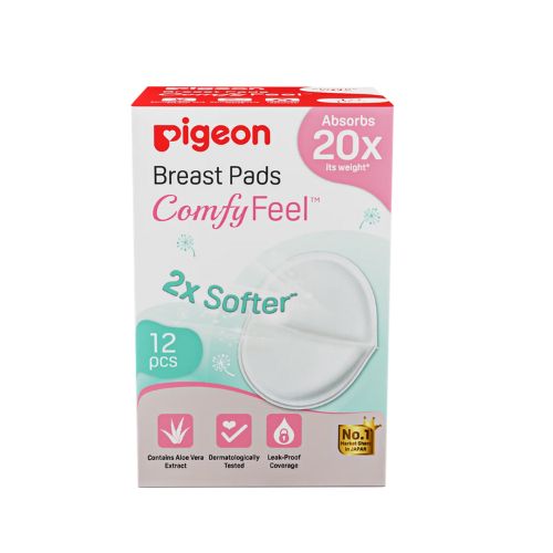 Pigeon Comfy Feel Breast Pads | Ultra Soft Leak-Proof Nursing Pads for Breastfeeding Moms