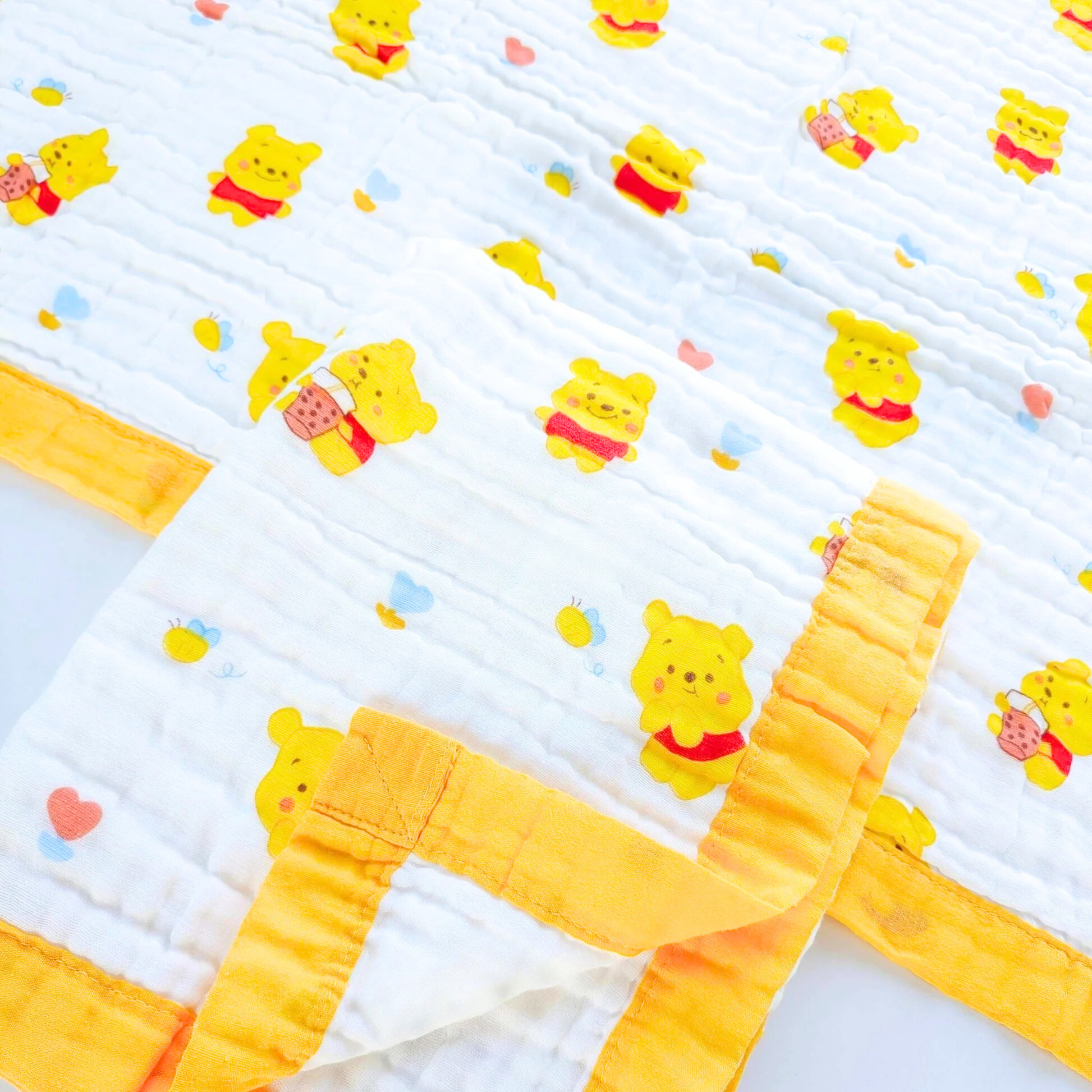 Organic 100% Cotton 6 layer Baby Muslin Blanket Cloth | Ultra-Soft & Breathable | 110×110 cm | Newborn–12 Months (Copy) babee D