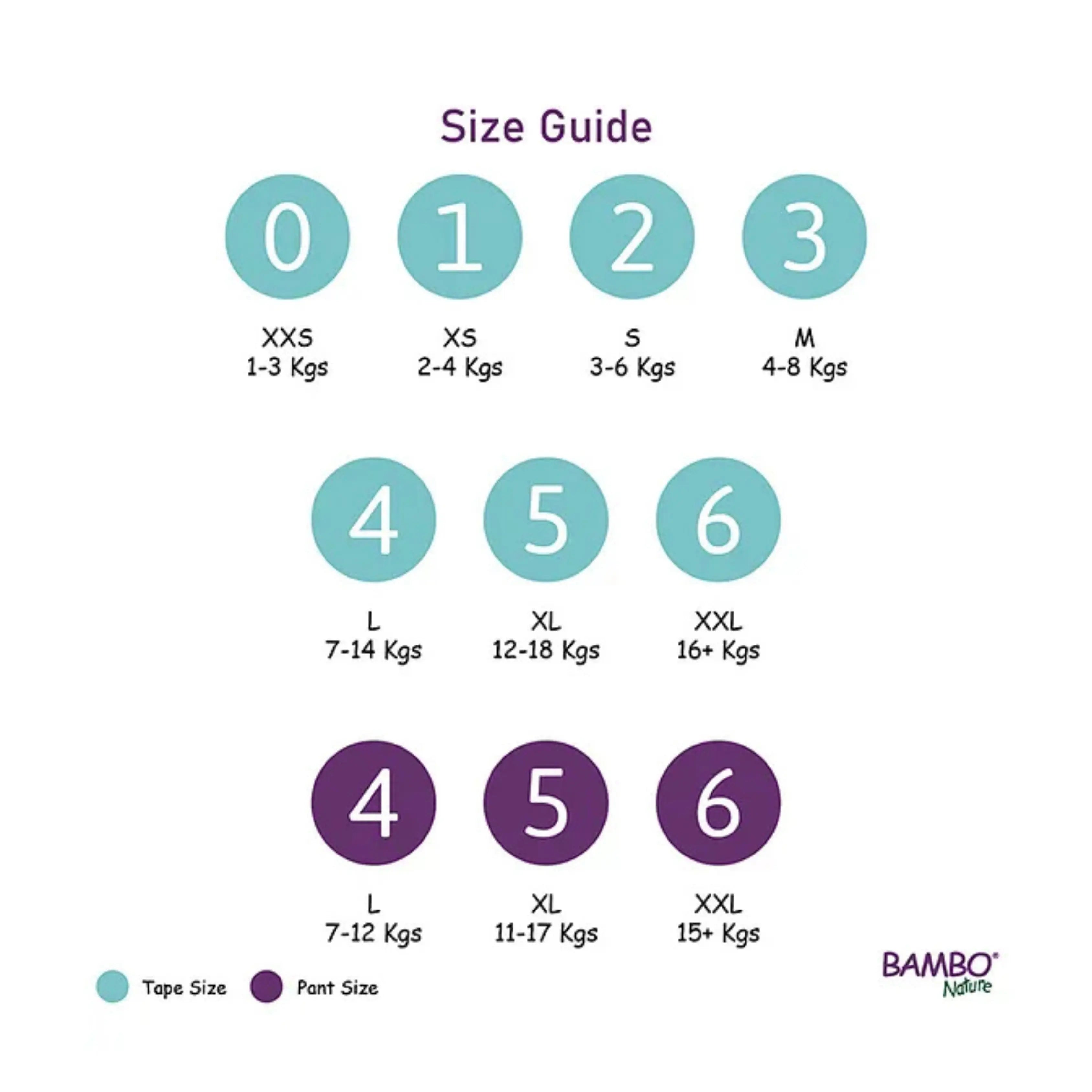 Bambo Nature Monthly Box - Skin Friendly Tape Style Diapers (size - 1) - XS ( Pack Of 6 ) Bambo Nature