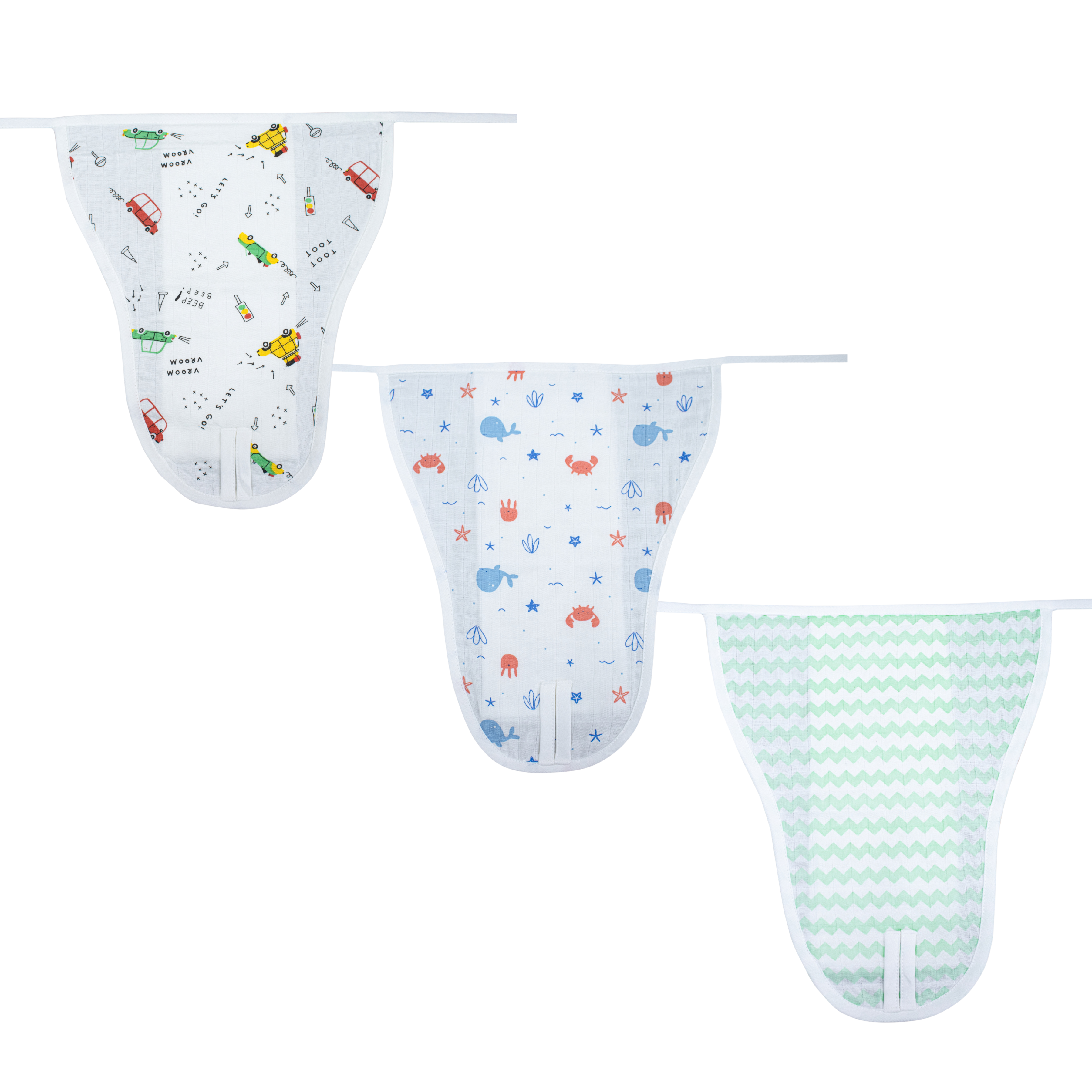 Muslin 5 layer Padded Nappy Set for Baby | 100% Cotton Soft & Reusable Langot | 5 Layer Washable Cloth Diapers for Newborns & Infants (Pack of 3)