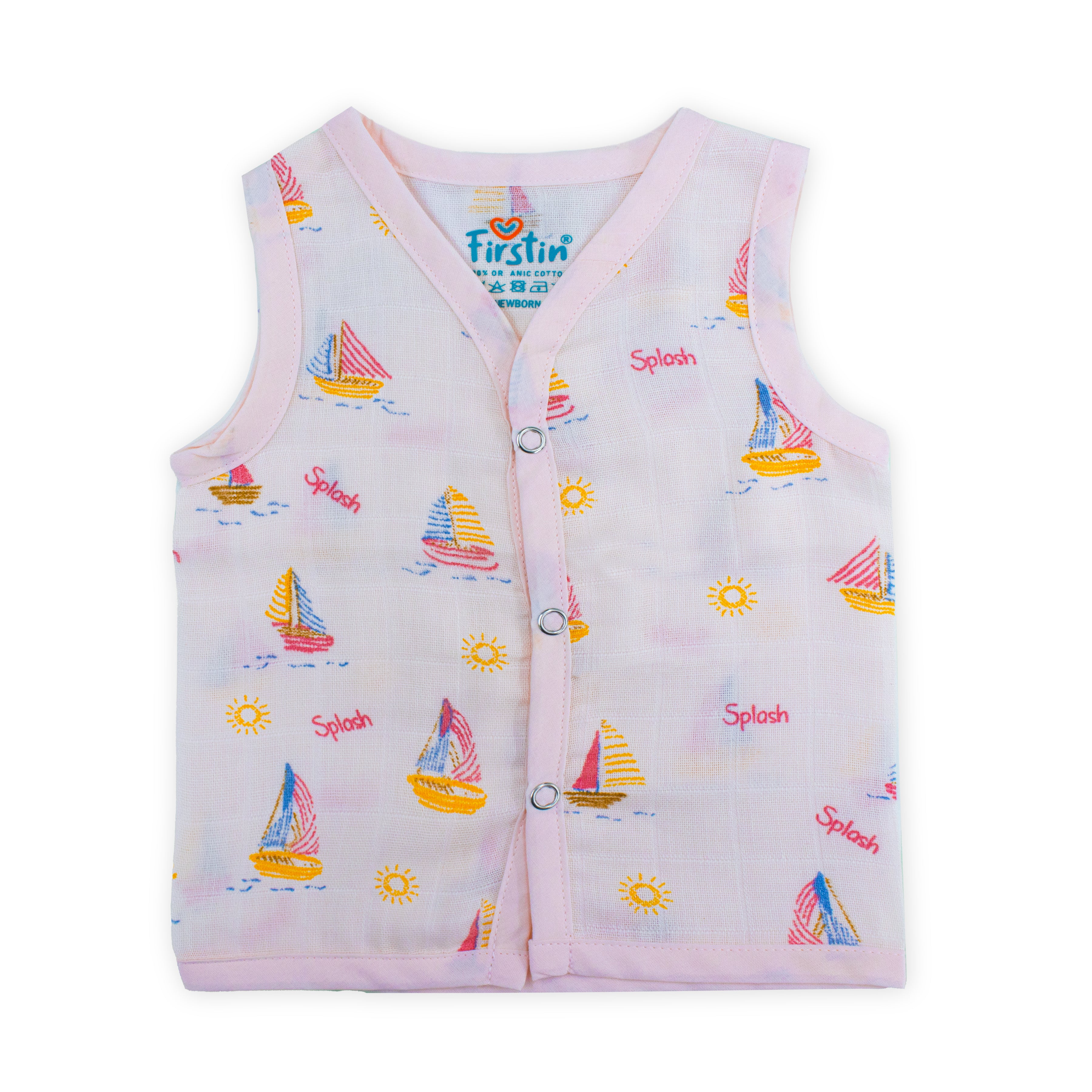 Muslin Button Type Jablas | Muslin Front Button Top For Babies