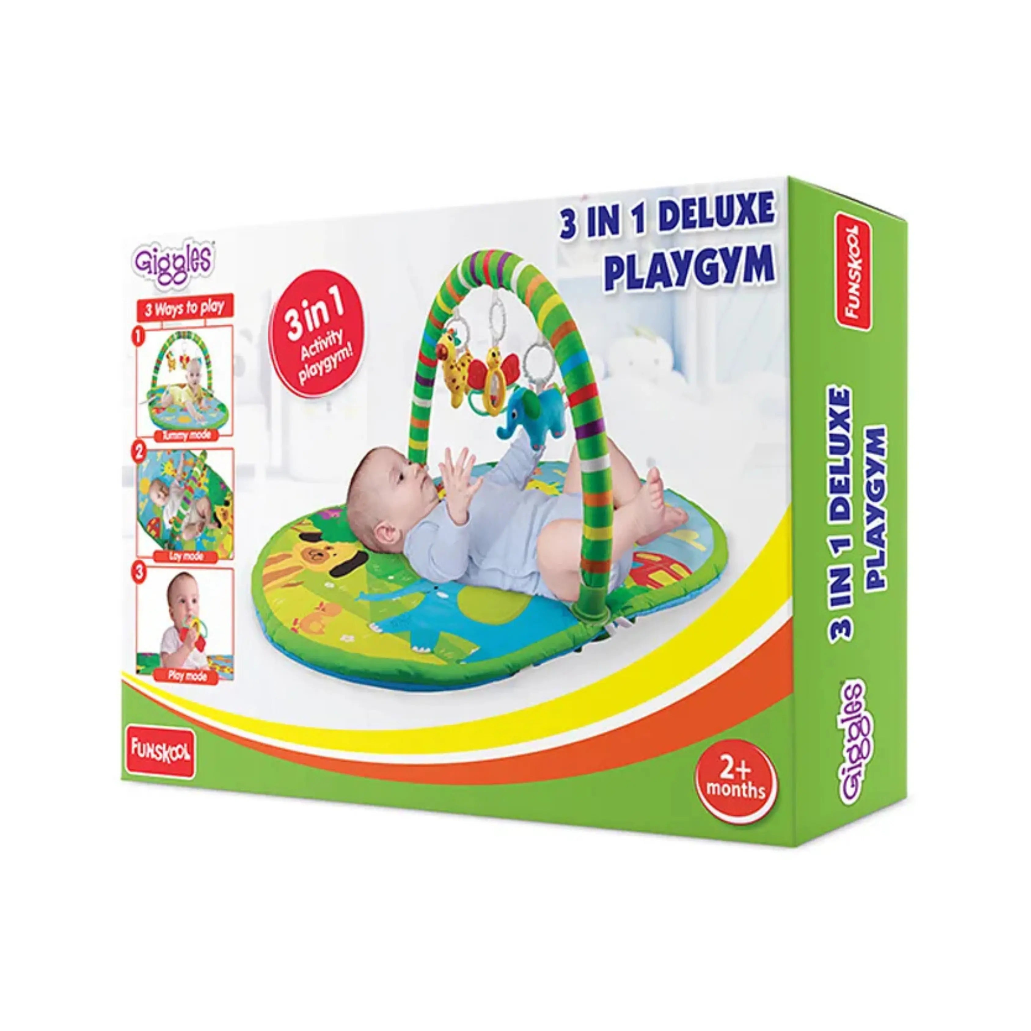 Giggles Funskool 3 in 1 Activity Play gym Deluxe Playgym - 2m+ Giggles Funskool